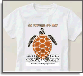 Tshirt Tortuga de Mar - Sea Turtle - Bocas Del Toro, Panama - Island Art by Yotigo Tshirt
